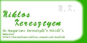 miklos keresztyen business card